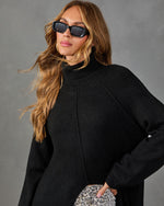 Autumn Haven Knit Turtleneck Front Slit Duster Sweater