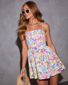 Leina Twill Floral Mini Dress
