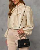 Black % Gretta Woven Leather Crossbody Bag-1