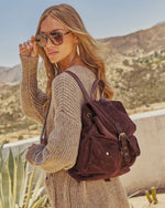 Serena Faux Suede Backpack