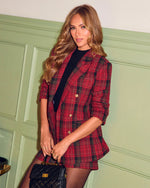 Calissa Double Breasted Plaid Blazer