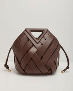 Marianna Woven Vegan Leather Crossbody Clutch