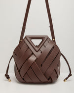Marianna Woven Vegan Leather Crossbody Clutch