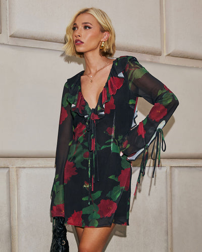 floral mini ruffle dress Sweet Romance Ruffle Floral Mini Dress – VICI