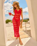 Island Fever Crochet Cover Up Maxi Dress