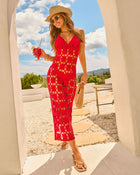 Island Fever Crochet Cover Up Maxi Dress