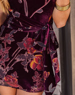 Marcelle Velvet Wrap Tie Mini Dress