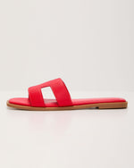 Red % Gordy Flat Sandal-2