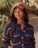 Cognac % LA Babe Corduroy Baseball Cap-2
