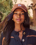 Cognac % LA Babe Corduroy Baseball Cap-5