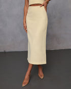 Brynlee Woven Twill Midi Skirt