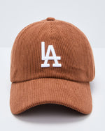 Cognac % LA Babe Corduroy Baseball Cap-3