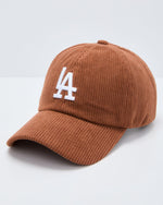 Cognac % LA Babe Corduroy Baseball Cap-6