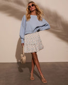 Elderflower Ruffle Floral Mini Skirt