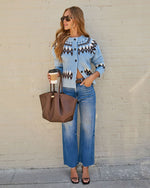 Serene Morning Abstract Cardigan