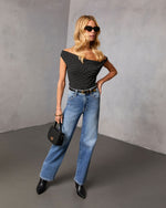 Marloh Striped Off The Shoulder Top