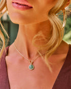 Sea Ember Gemstone Charm Necklace