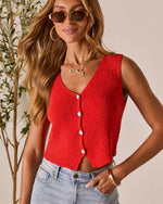 Brick % Close to Me Knit Vest Top-1
