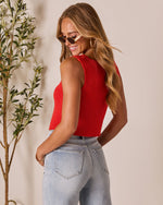 Brick % Close to Me Knit Vest Top-4