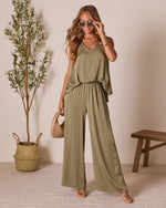 Olive % Better Days Wide Leg Pants-6