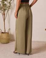 Olive % Better Days Wide Leg Pants-4