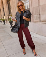 Forward Feeling Satin Joggers