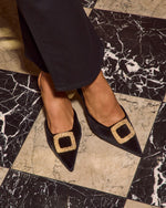 Whinnie Metal Hardware Velvet Mule