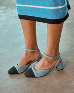 Denim % Vaila Denim Kitten Heels-6