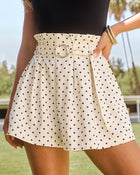 Brinelle Belted Polka Dot Shorts