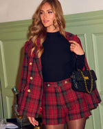 Calissa Plaid High Waist Shorts