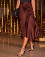 Ardine Pleated High Low Skirt