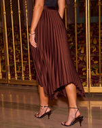 Ardine Pleated High Low Skirt