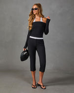 Side Glance Contrast Layered Top