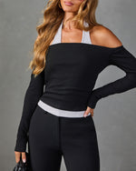 Side Glance Contrast Layered Top