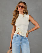 Marieanna Cinched Mock Neck Top