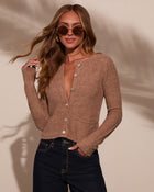 Taupe % Chosen Feels Knit Cardigan-7
