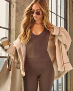 Iylah Contrast Trim Sherpa Coat