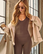 Iylah Contrast Trim Sherpa Coat