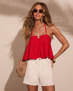 Calley Cropped Denim Shorts