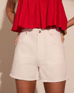Calley Cropped Denim Shorts