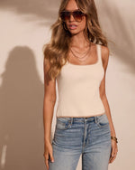 Laverne Knit Contrast Trim Crop Tank Top