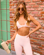 Pink % Sweet Duet Twist Front Sports Bra-1