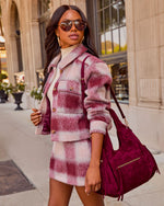 Destiny Faux Suede Shoulder Bag