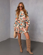 Auburn Waist Tie Mini Dress