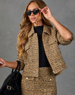 Warm Aura Tweed Utility Jacket