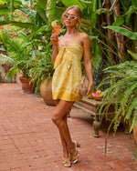 Honey Romance Paisley Front Tie Mini Dress