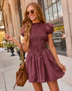 Staci Cotton Plaid Mini Dress