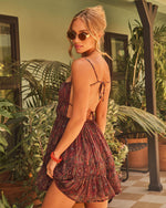 Wild Dahlia Paisley Print Mini Dress