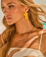 Riviera Rose Drop Floral Earrings