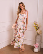 Clear Skies Tiered Floral Maxi Dress